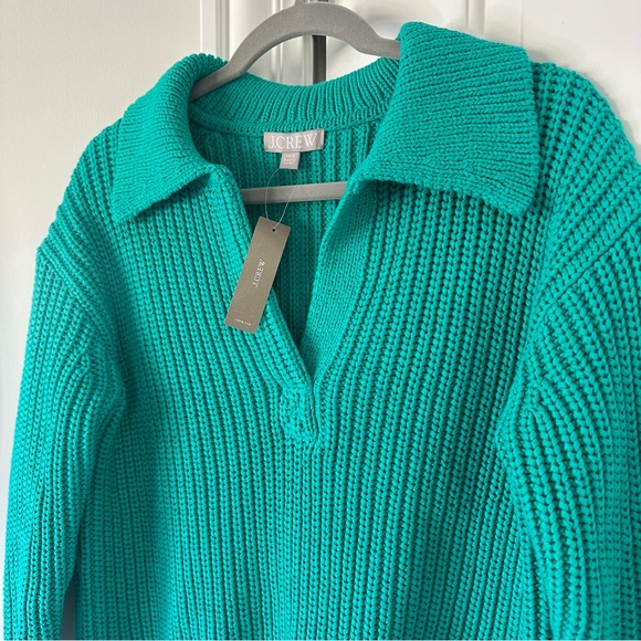 J.Crew Ribbed Cotton Johnny Collar Sweater Polo (NEW WITH TAGS) - Picture 7 of 11